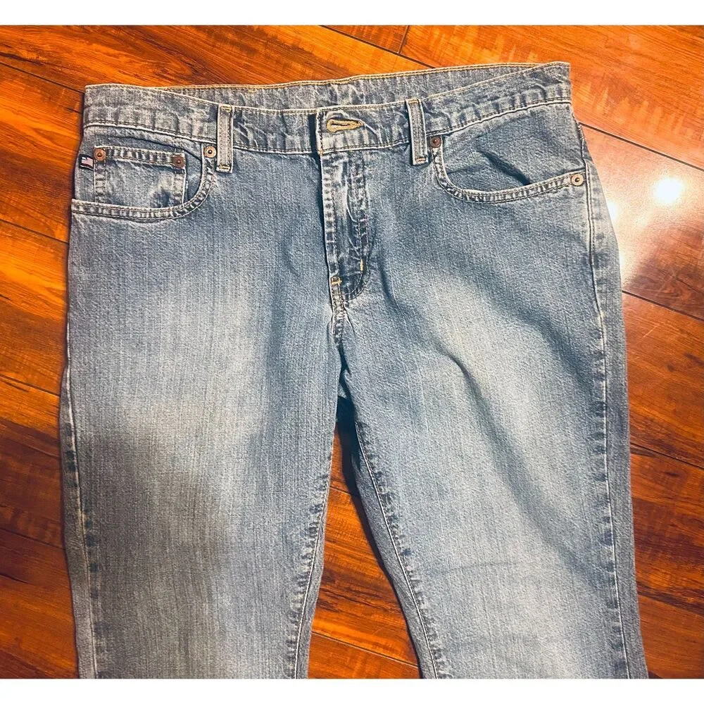 Ralph Lauren Y2K Kelly Jean Bootcut Slight Flare Low-Med Rise Washed Denim 8 X30